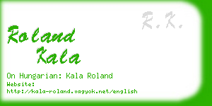 roland kala business card